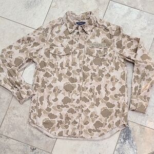 Polo by Ralph Lauren Boys Tan Camo Button Down Shirt